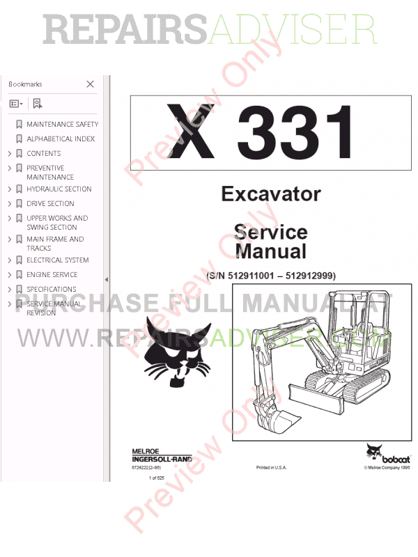 Excavator Service Manual Free Download - eaglerecovery